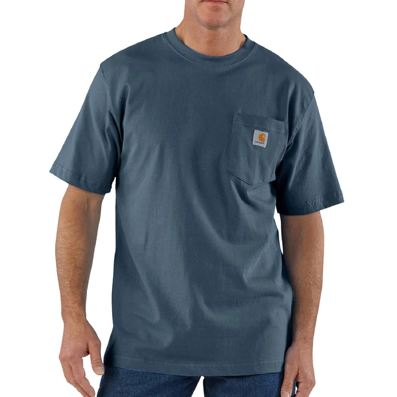 Carhartt Men's Short Sleeve Pocket T-Shirt_Bluestone