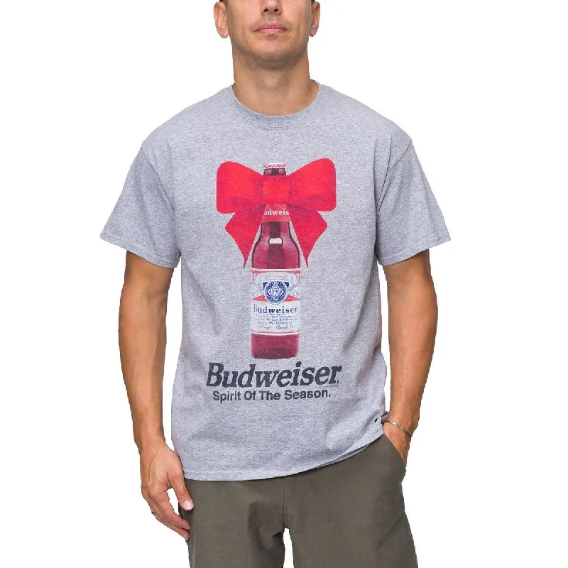 Junk Food Mens Budweiser Crew Neck Short Sleeve Graphic T-Shirt