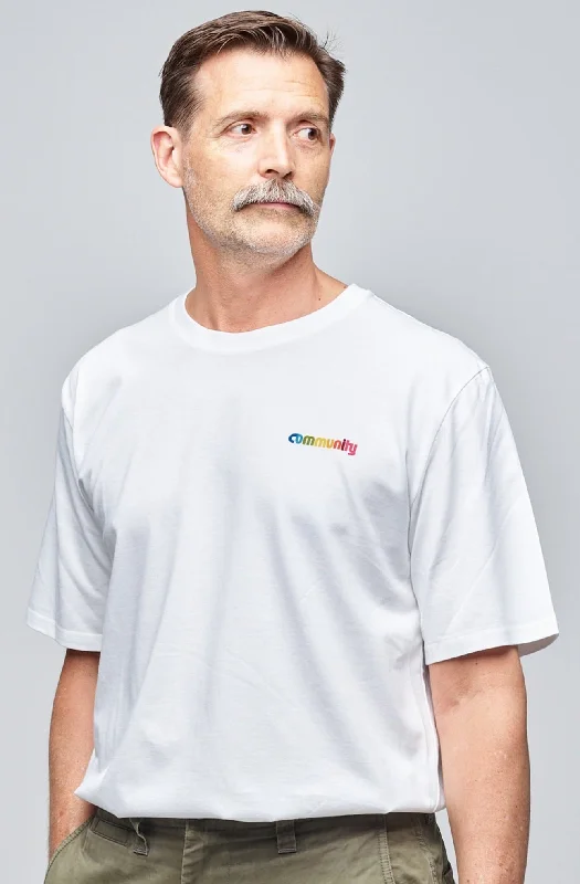 Men's Short Sleeve Logo T Shirt - White/Multi