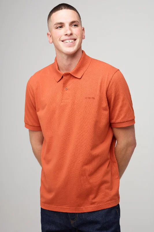 Men's Short Sleeve Polo Shirt - Cinnamon