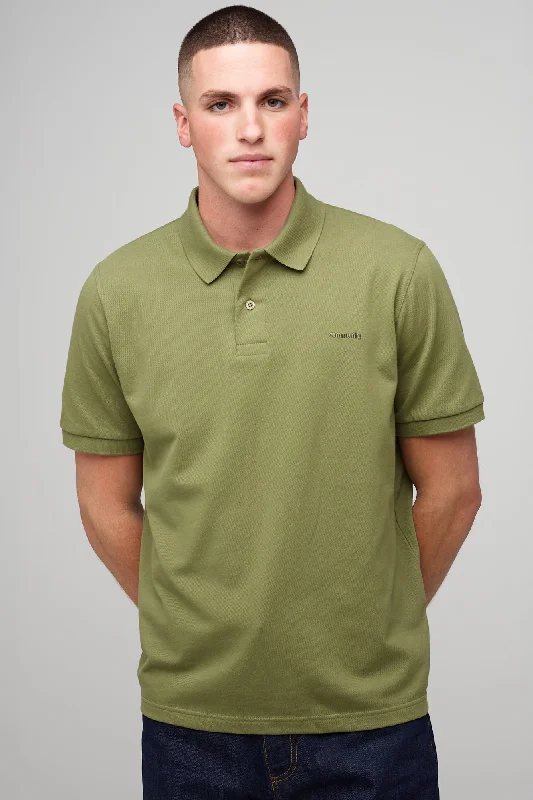 Men's Short Sleeve Polo Shirt - Light Olive