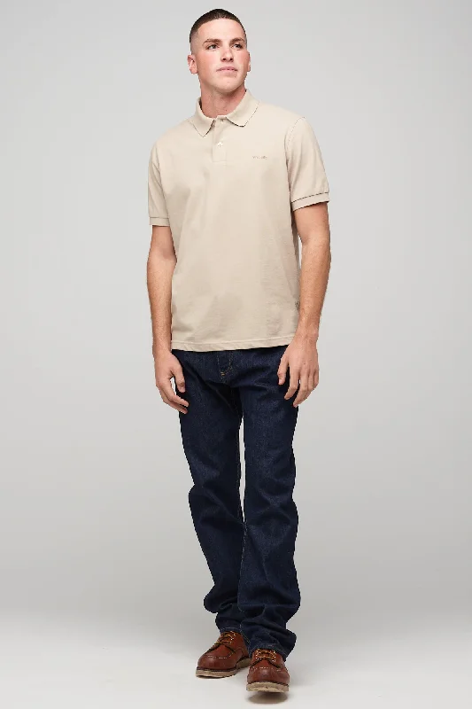 Men's Short Sleeve Polo Shirt - Stone