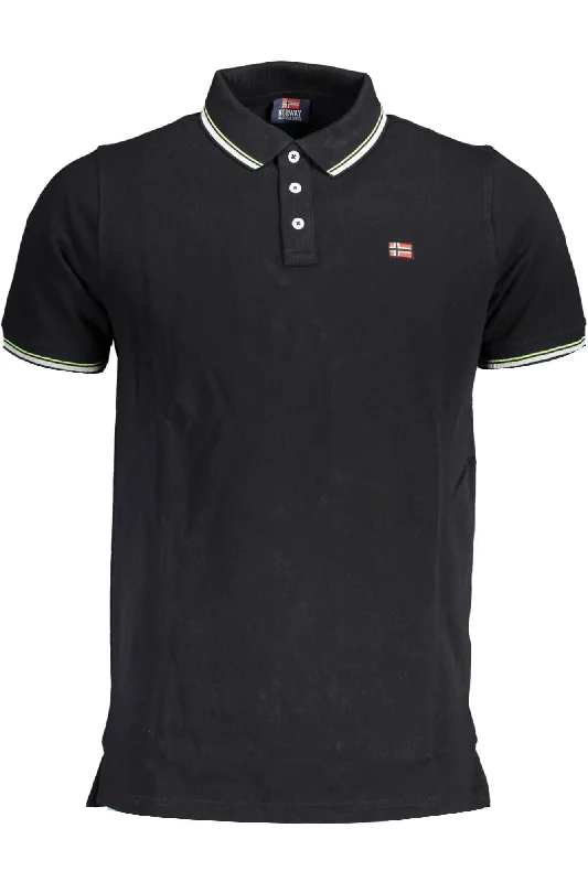 Norway 1963 Elegant Short-Sleeved  Polo with Men's Contrasts