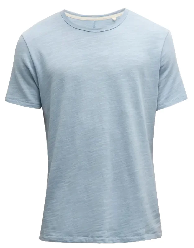 Rag & Bone Men Classic Short Sleeves Crew Neck Flame Tee Desert Blue