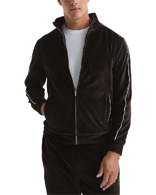 Reiss Rome Velour Zip Through Jacket