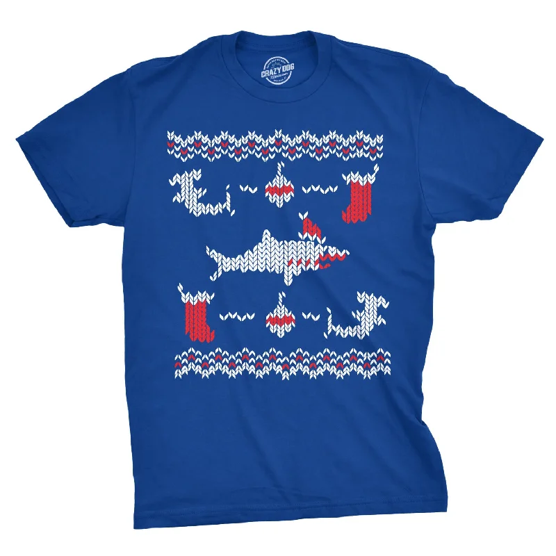 Shark Bite Ugly Christmas Sweater Men's T Shirt