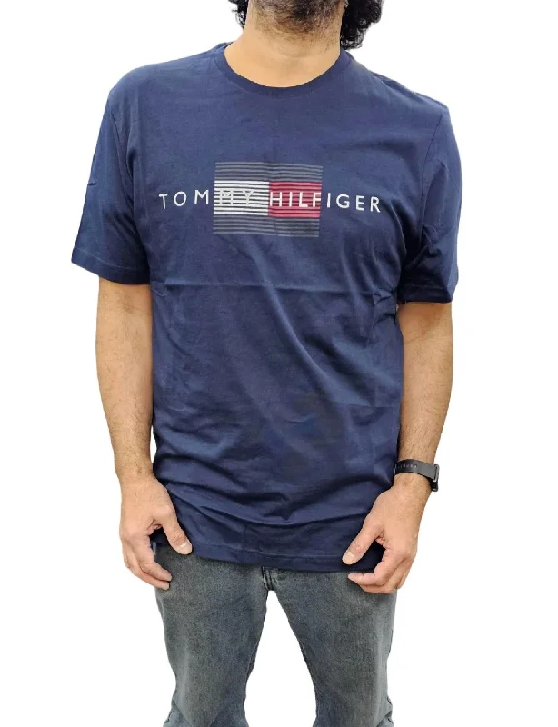 Short Sleeve Crew Neck Shirt In Dark Navy