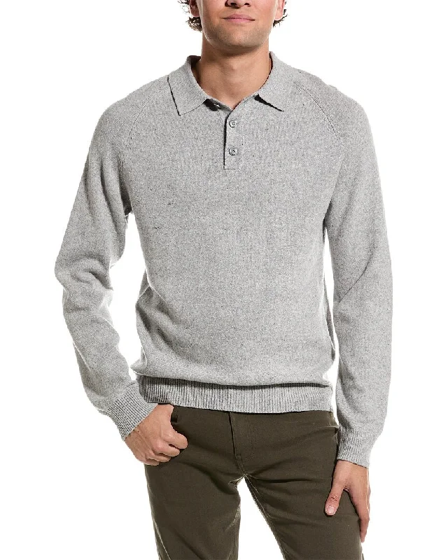 Slate & Stone Ribbed Wool-Blend Polo Sweater