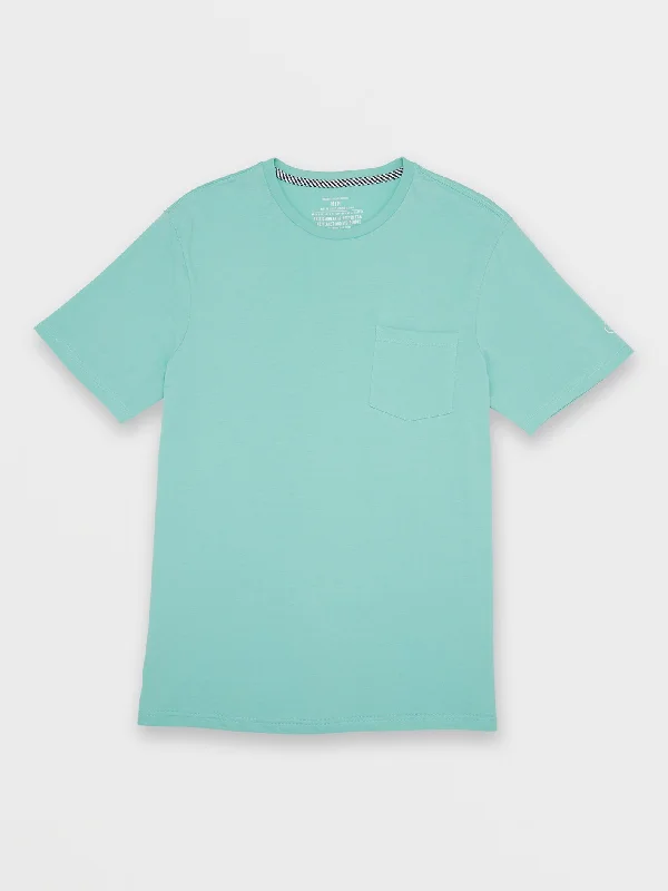 Solid Short Sleeve Pocket Tee - Ice