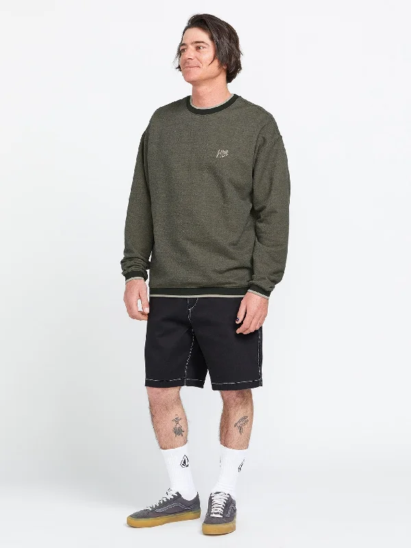 Volcom Entertainment Hockey Dad Crew Sweatshirt - Lemon Heather