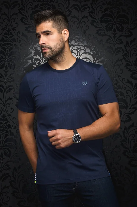 Au Noir Stretch Short-Sleeve Shirt | T-shirt Crew Neck - Varenna Navy