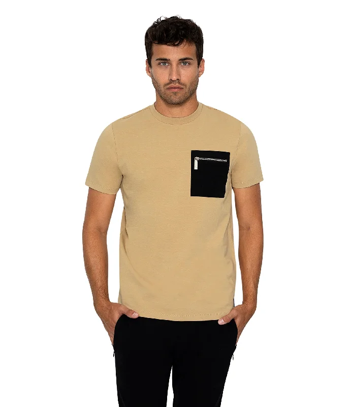 Bertigo Stretch Short-Sleeve Tshirts | ORSO ZP TAN T-SHIRT