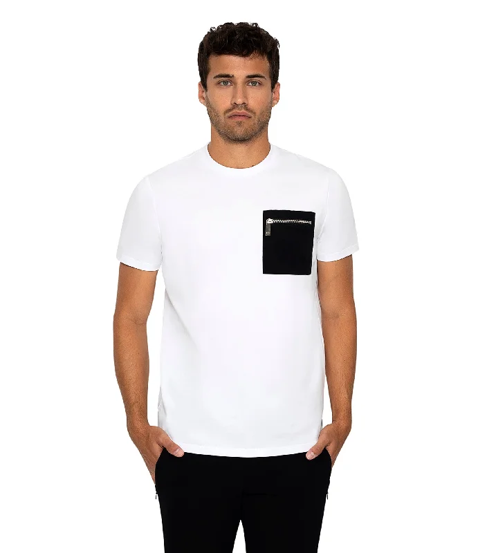 Bertigo Stretch Short-Sleeve Tshirts | ORSO ZP WHITE T-SHIRT