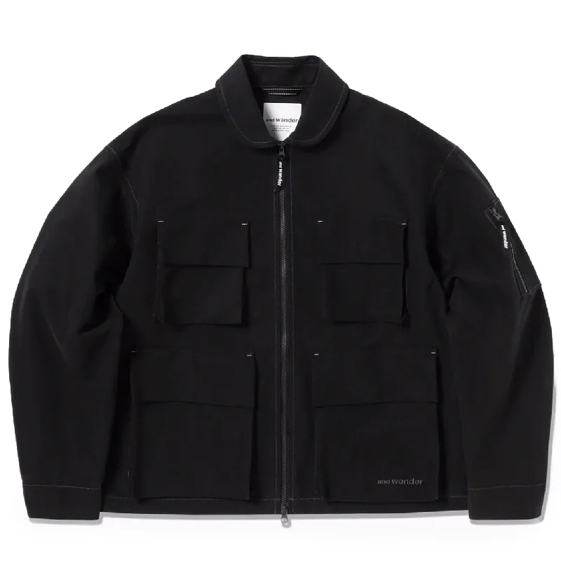 And Wander C/PE Twill Field Jacket Black