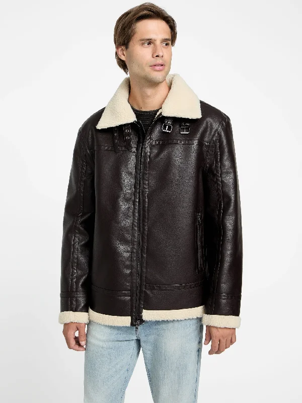 Angus Pebble Faux-Suede Jacket