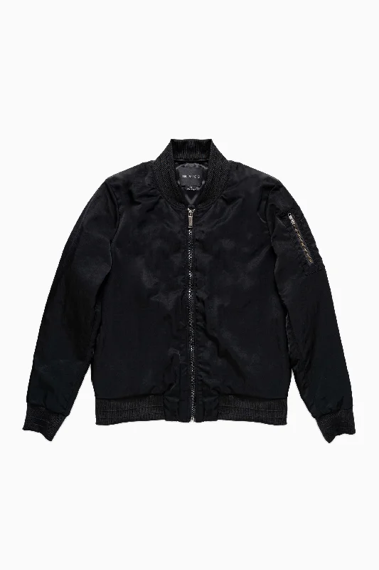 Black Basic Bomber Jacket