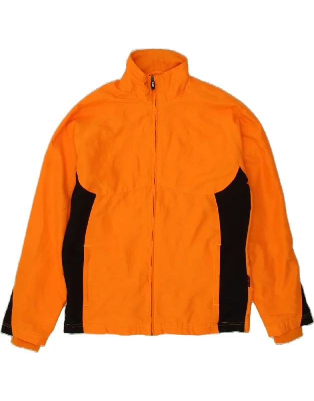 KAPPA Mens Bomber Jacket UK 38 Medium Orange Colourblock Polyester