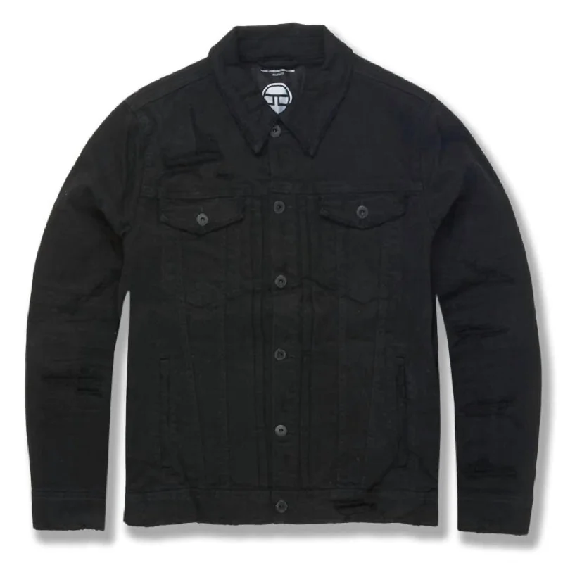 Men's Tribeca Twill Trucker Jacket In Black