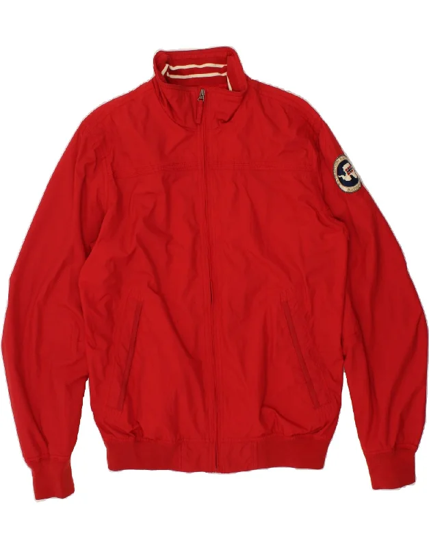 NAPAPIJRI Mens Bomber Jacket UK 42 XL Red Polyamide