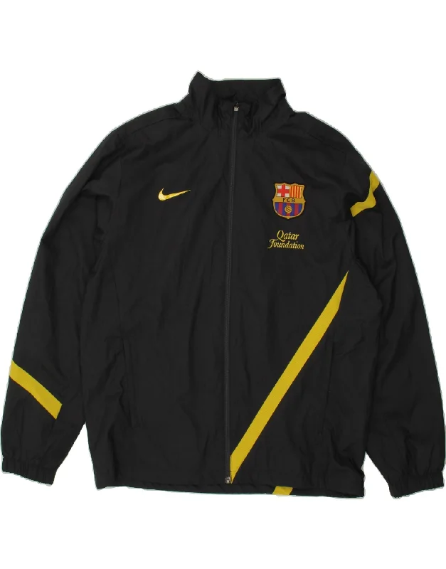 NIKE Mens FCB Graphic Rain Jacket UK 40 Large Grey Polyester