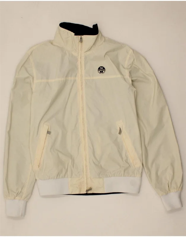 NORTH SAILS Mens Bomber Jacket UK 40 Large Off White Polyamide