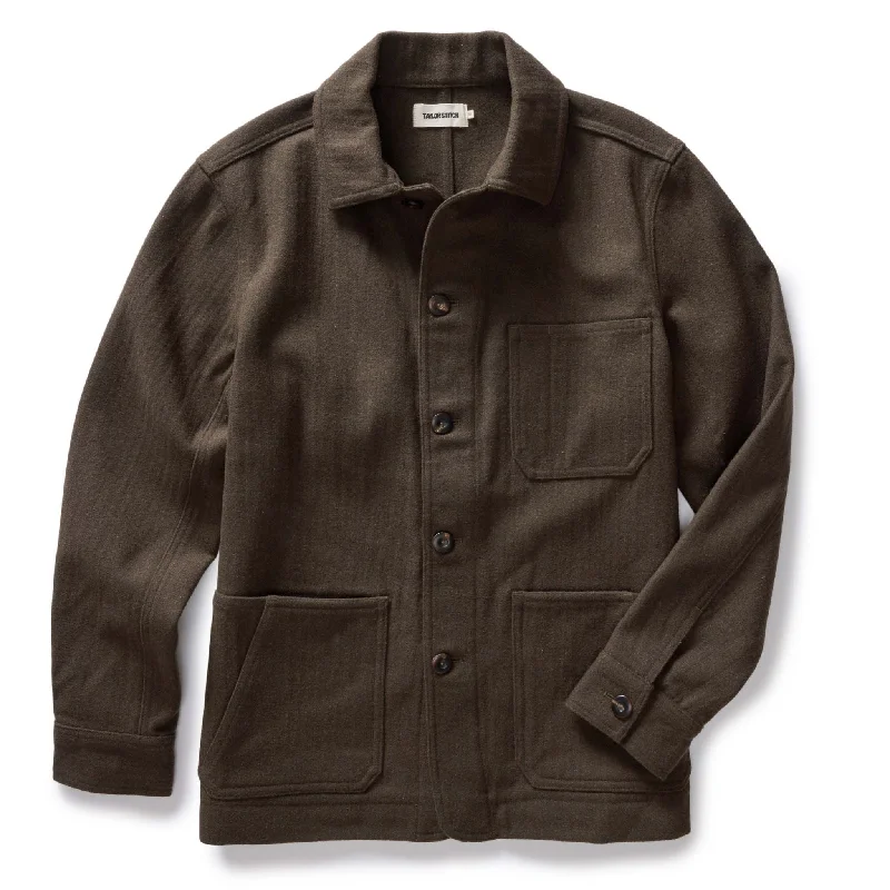 The Ojai Jacket in Army Herringbone Wool