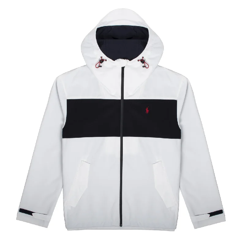 Polo Ralph Lauren Colour-Blocked Hooded Jacket Pure White Multi