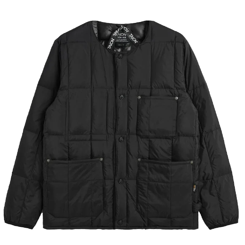 Taion Work Crew Neck Down Jacket Black