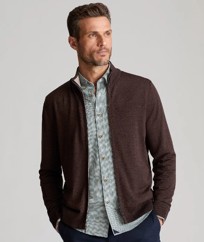 NATIVA™ Wool Full-Zip Sweater