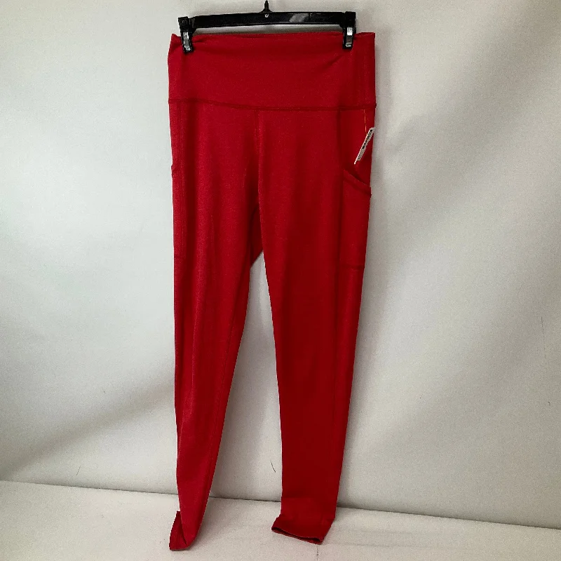 Athletic Leggings By Aerie In Red, Size: M