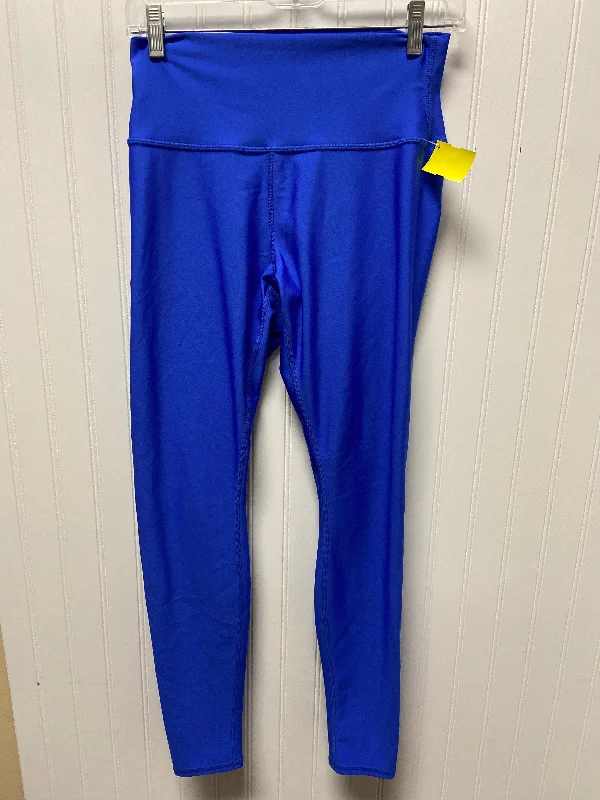 Athletic Leggings By Alo In Blue, Size: L