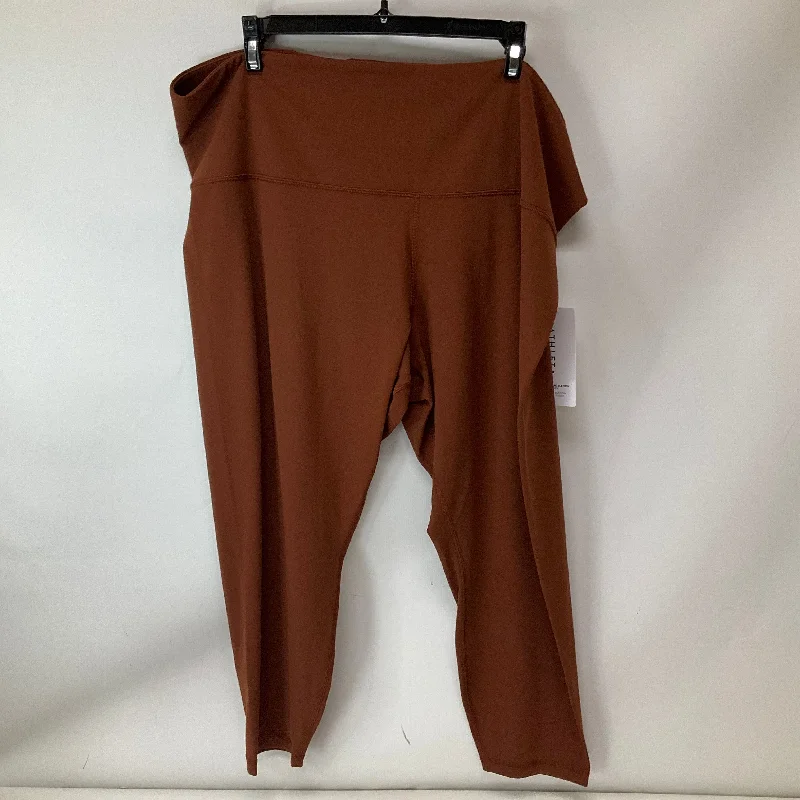 Athletic Leggings By Athleta In Brown, Size: 3x