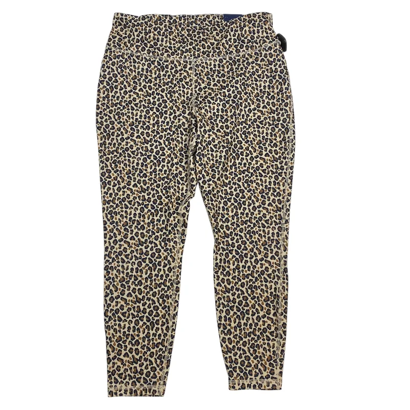 Athletic Leggings By Crown And Ivy In Animal Print, Size: Xl