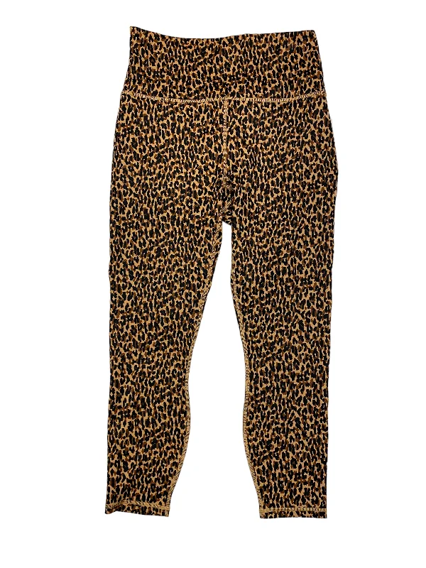 Athletic Leggings By Fabletics In Animal Print, Size: L