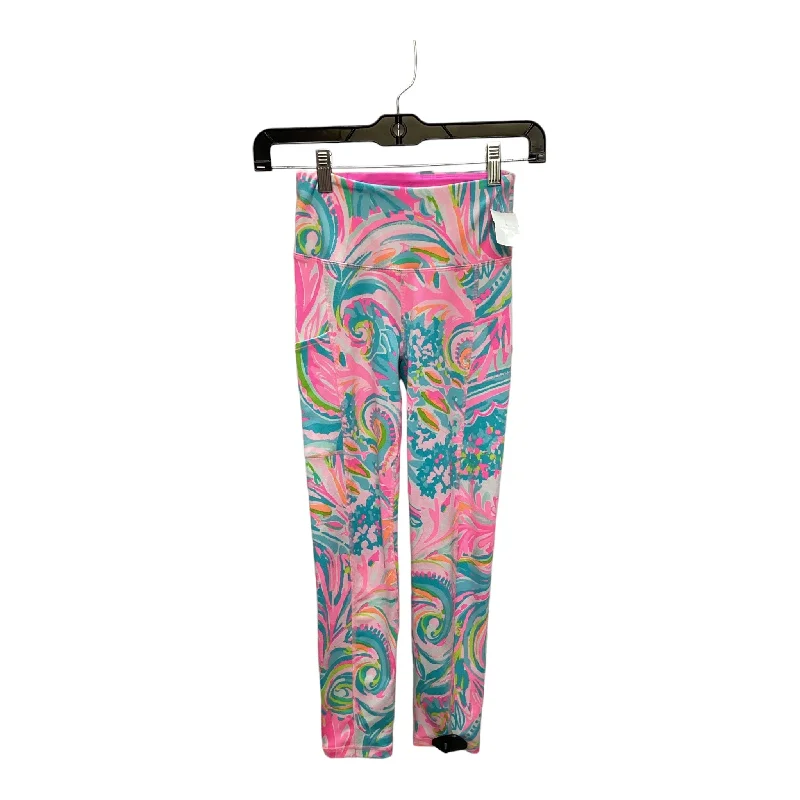 Athletic Leggings By Lilly Pulitzer In Blue & Pink, Size: Xxs