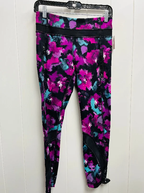 Athletic Leggings By Lululemon In Black & Purple, Size: 6