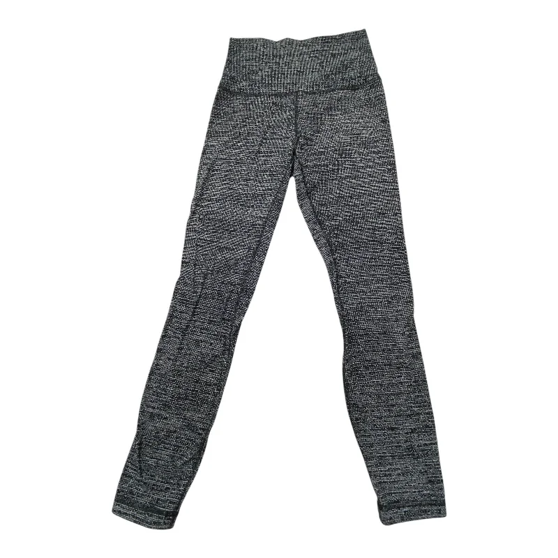 Athletic Leggings By Lululemon In Black & White, Size: 4