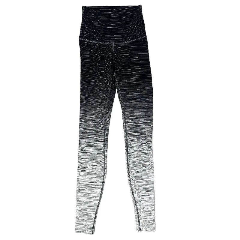 Athletic Leggings By Lululemon In Black & White, Size: 4