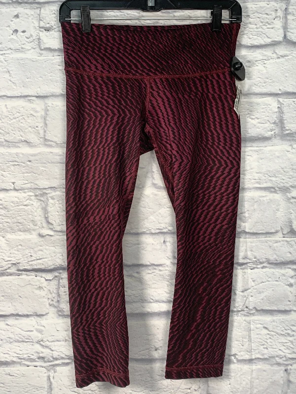 Athletic Leggings By Lululemon In Red, Size: S