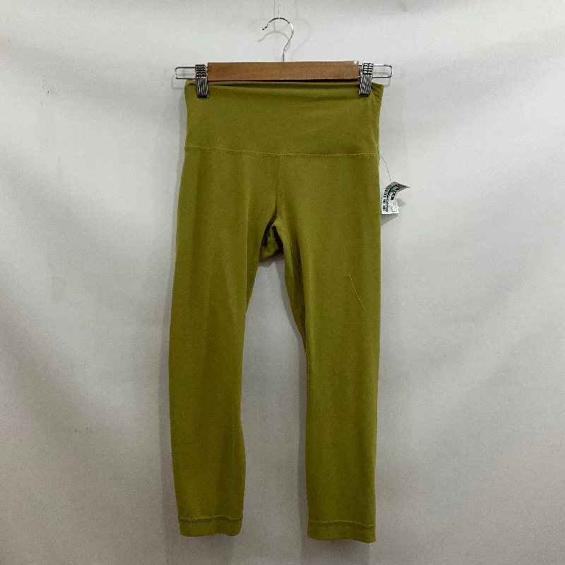 Athletic Leggings By Lululemon In Yellow, Size: 4