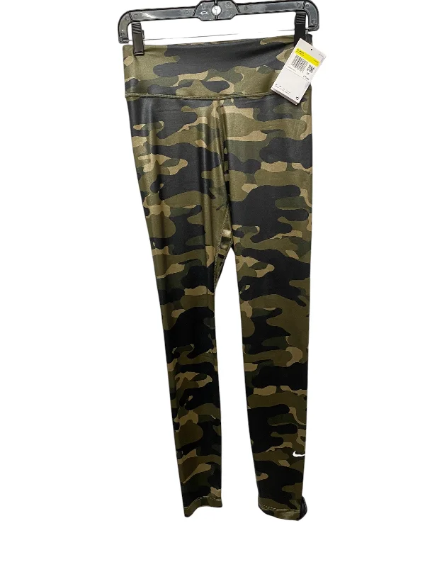 Athletic Leggings By Nike Apparel In Camouflage Print, Size: S