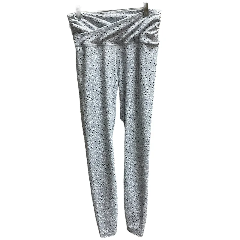 Athletic Leggings By Ododos In Grey & White, Size: S