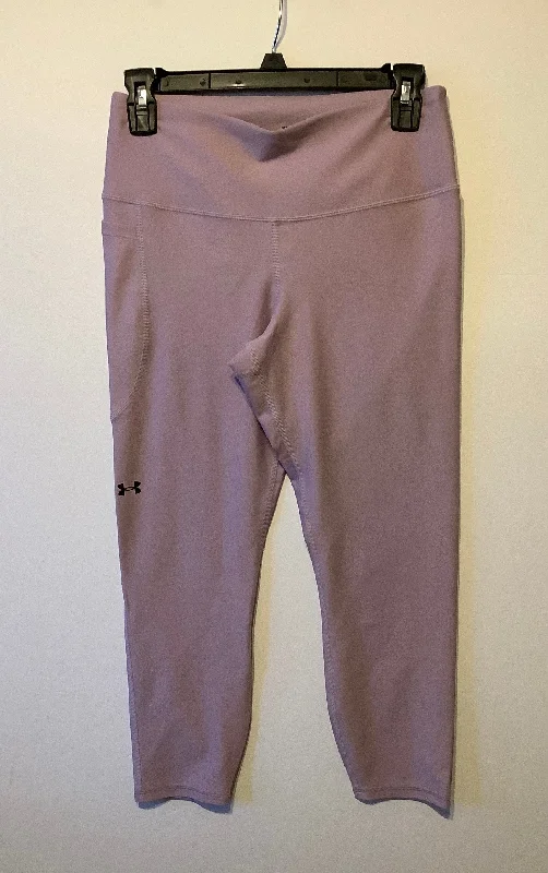 Athletic Leggings By Under Armour In Purple, Size: M