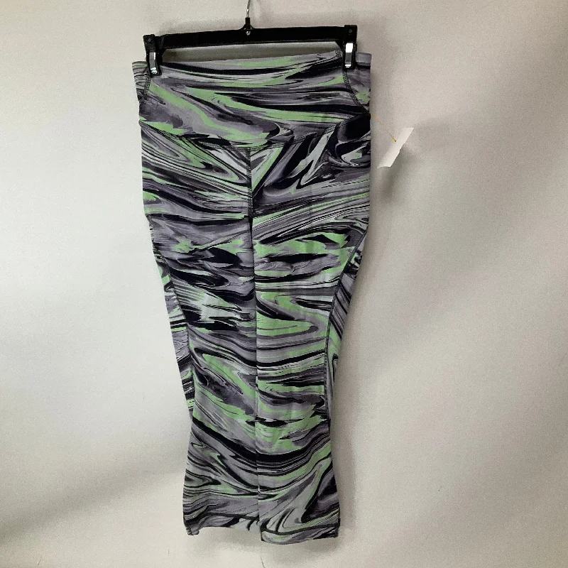 Athletic Leggings Capris By Lululemon In Black & Green, Size: 6