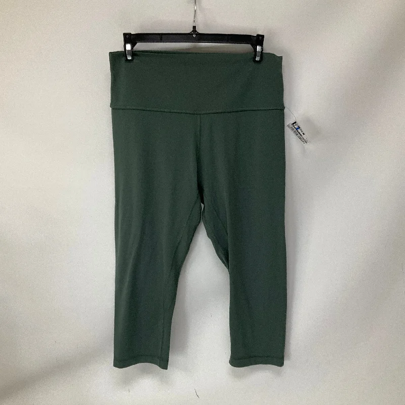 Athletic Leggings Capris By Lululemon In Green, Size: 10