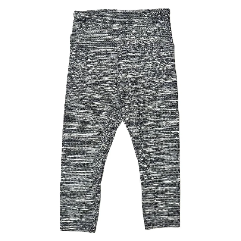 Athletic Leggings Capris By Lululemon In Grey & White, Size: 6