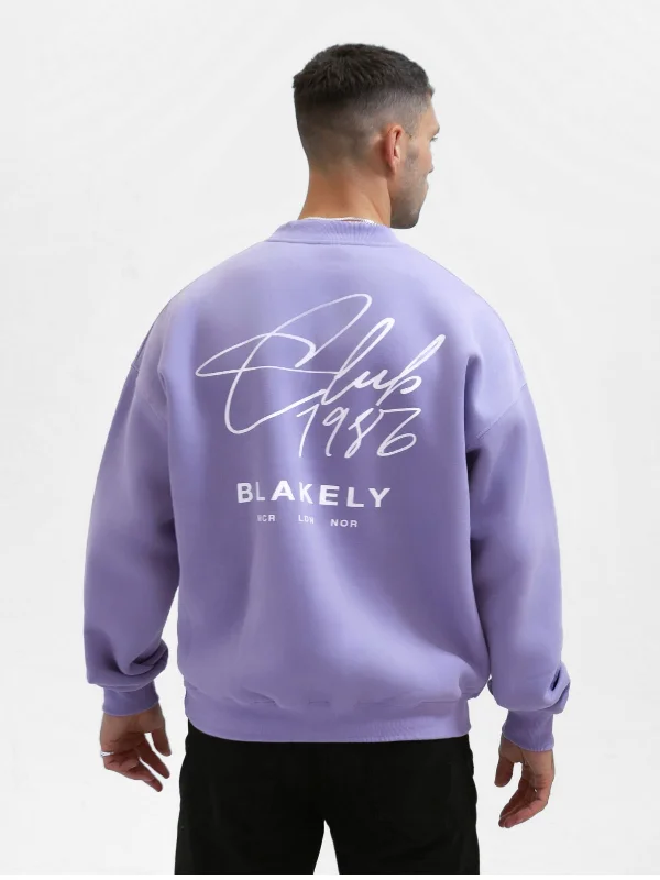 Club Relaxed Sweater - Violet