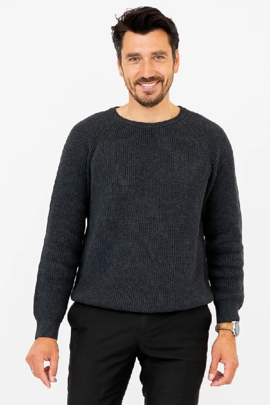 Jackson Sweater, Charcoal, Cotton