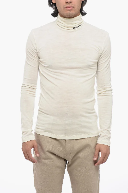 Jil Sander Turtleneck Tech Wool Sweater