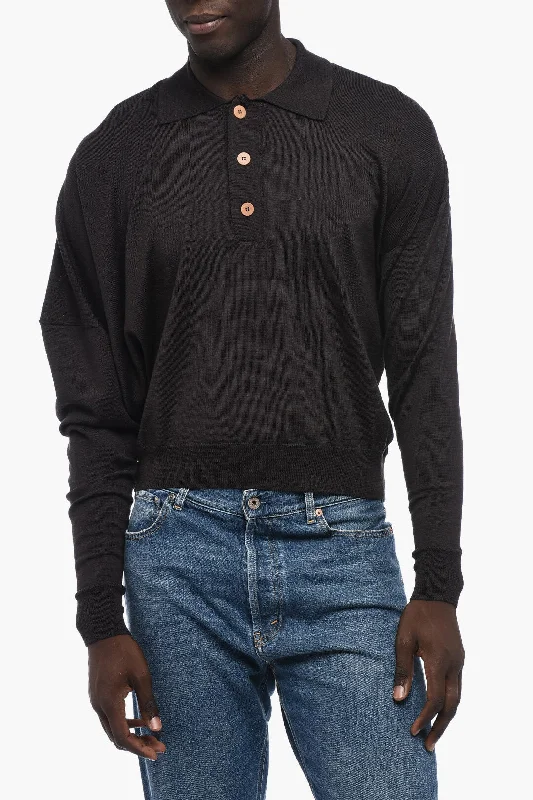 Magliano Virgin Wool Sweater with Polo Neck